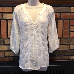 **Perfect Sheer Ivory Blouse